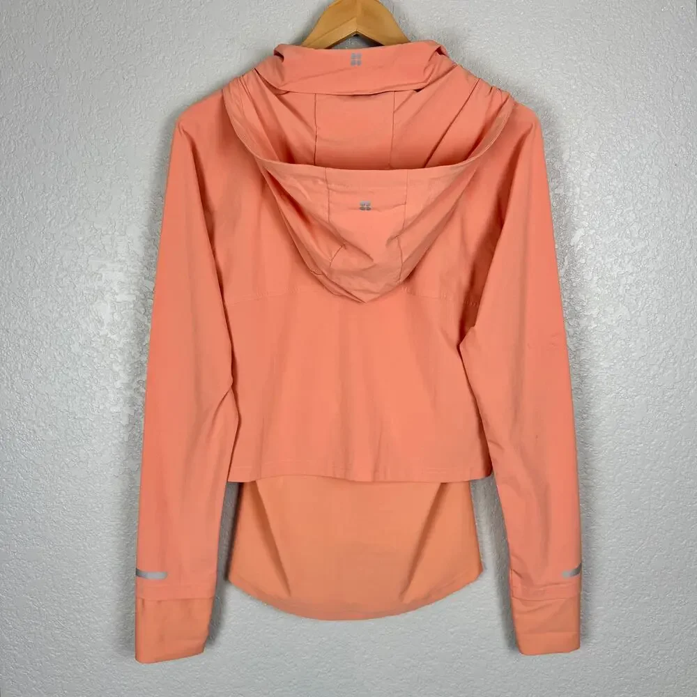 Sweaty Betty Fast Track Running Jacket, Nectarine Orange (Peach, Coral) S